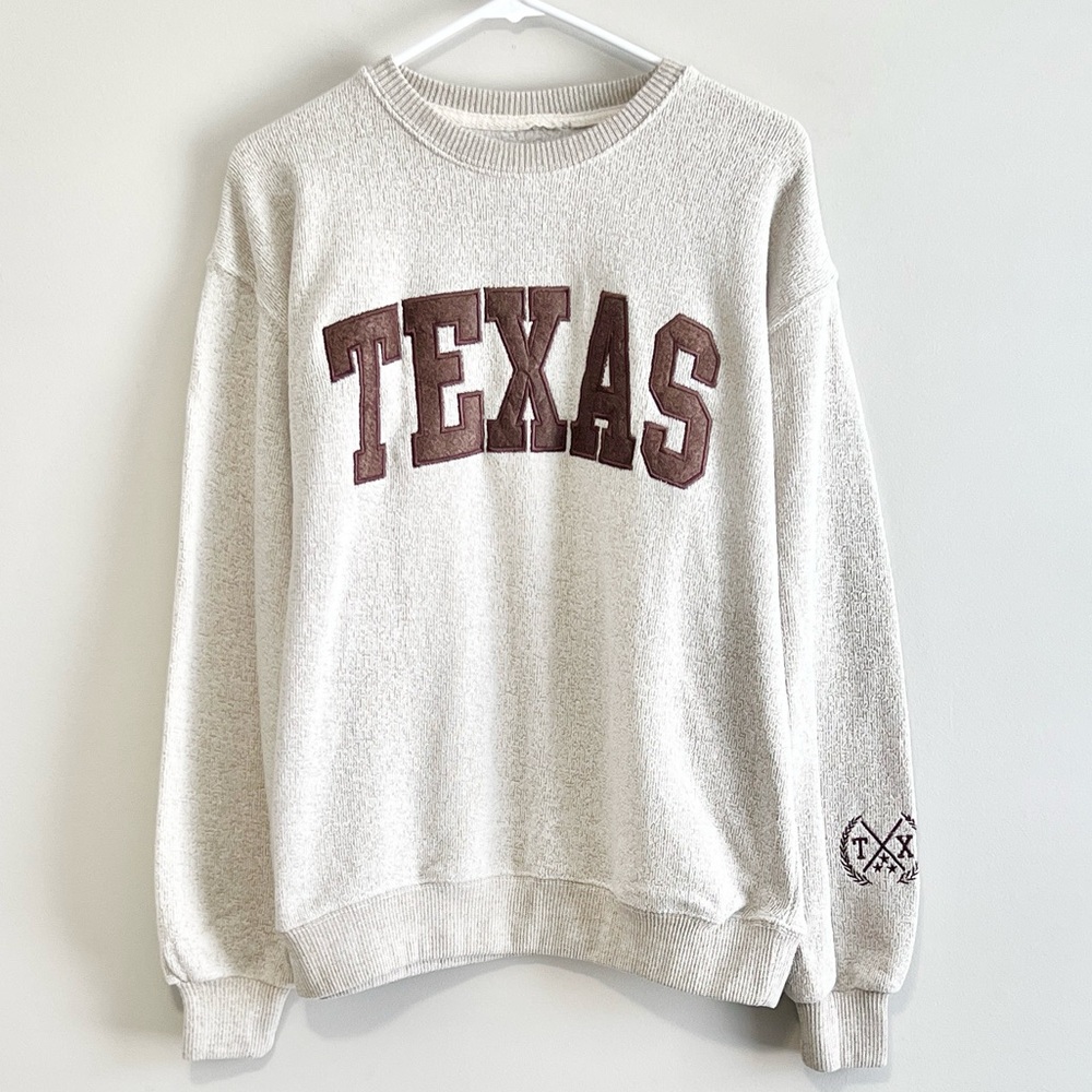 New York Popular Crewneck Terry Texas Sweatshirt
